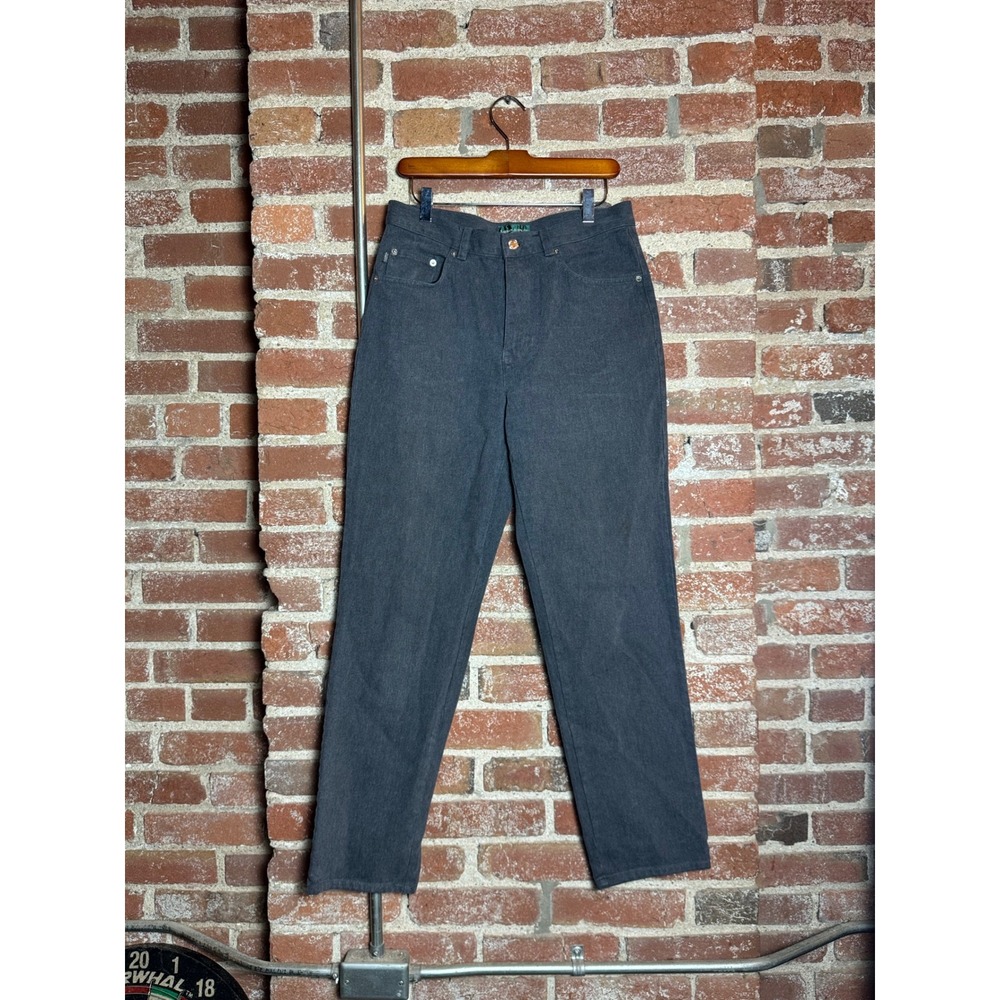 Lauren Ralph Lauren Vintage Gray High Waisted Straight Leg Denim Pants Womens 10